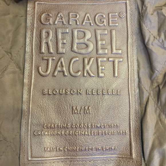 Garage Rebels Quilted Brown Faux Leather Jacket – Women’s size medium - Picture 7 of 9